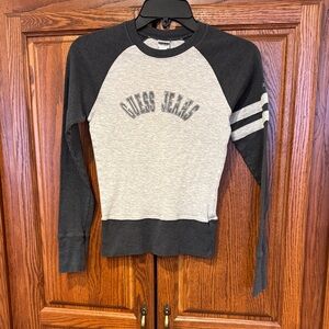 Guess Jeans Gray and White Knit Top